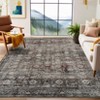 Washable Hallway Runner Rug, Vintage Oriental Floral Low Pile Carpet, Non-Slip & Stain Resistant - 2 of 4