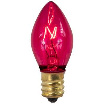 Northlight Pack of 25 Incandescent C7 Pink Christmas Replacement Bulbs