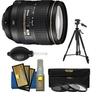 Nikon AF-S NIKKOR 24-120mm f/4G ED VR Lens with 3-Piece Filter Set Tripod Accessory Kit - 1 of 4