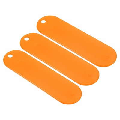 Unique Bargains Fishing Net Repair Line Kits Plastic Netting Needle Shuttle 3 Pcs Orange 5.12"x1.46"x0.13"