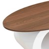 Maliang Nesting Coffee Table Set of 2, Oral and Round Coffee Table Set, Large 47.24'', Small 19.69'' - 4 of 4