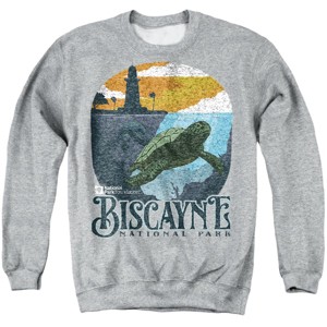 Men's Biscayne National Park Sea Turtle Crewneck Sweatshirt - 1 of 4