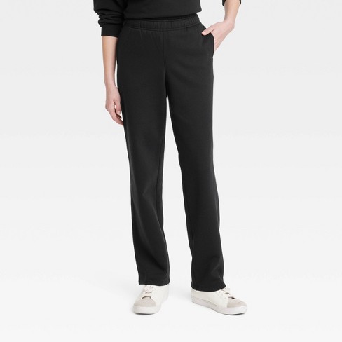 Women's Mid-Rise Straight Leg Sweatpants - Universal Thread™ Black M