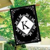 Briarwood Lane Double Sided House Flag 40x28 For Outdoor Black and White Monogram K House Flag - 4 of 4