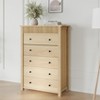 Drawer Dresser for Bedroom Nightstand, Wooden Chest of Drawers, Fluted End Table, Storage Organizer - 2 of 4