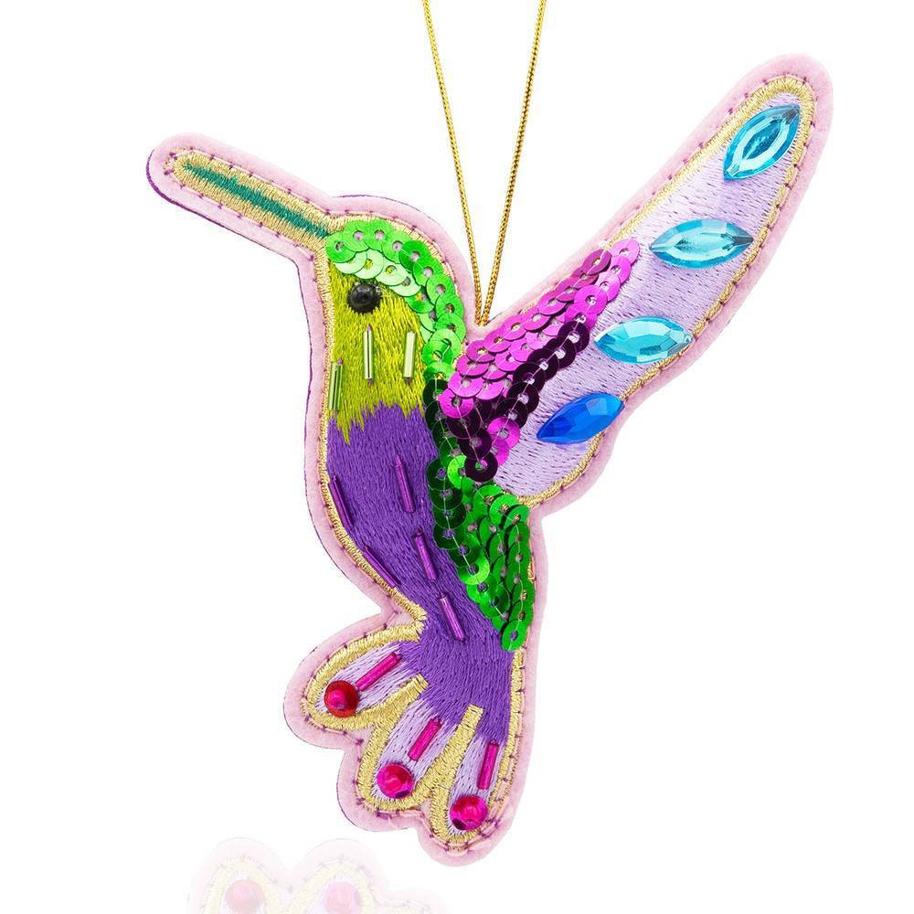 Gloria Duchin Beaded Pink Hummingbird Tree Ornament