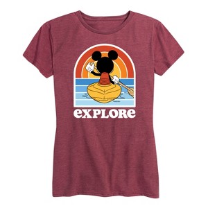 Women's - Disney - Mickey Kayak Explore Short Sleeve Graphic T-Shirt - 1 of 4