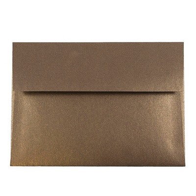 JAM Paper A7 Metallic Invitation Envelopes 5.25 x 7.25 Stardream Bronze V018275I
