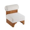 MAYEERTY Modern Boucle Lounge Chair, Solid Wood Frame Rolled Backrest Soft Durable Upholstery, Living Room Bedroom Office - 4 of 4