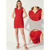 Allegra K Women's Sleeveless Knitted Beach Summer Cover-up Hooded Casual Mini Tank Dresses - 2 of 4
