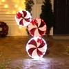 LuxenHome 2.7-Ft Tall Peppermint Candy Lighted Holiday Decoration Multicolored - 2 of 4