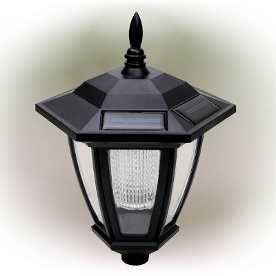 Solar Black LED Outdoor Wall Lantern
