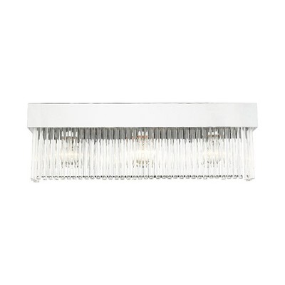 Norwich Polished Chrome 3-Light Vanity Sconce with Crystal Rods