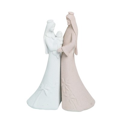 Transpac Resin Standing Sandstone Couple Holy Set of 2 Home Decorations Christmas