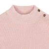 Girls' Organic Long Sleeve Mock Neck Sweater with Gold Buttons, Kids - 2 of 3