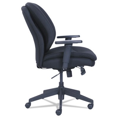 Cosset Executive Swivel Task Chair with Memory Foam, Black