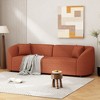 87" Velvet Curved Contemporary Sofa with Plush Seating, Streamlined Design, and Durable Frame - 3 of 4