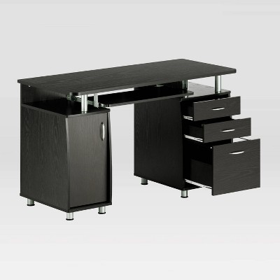 Espresso 52" Workstation Desk with Storage and Keyboard Tray
