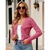BLUEMING Womens Sweater Cardigan Cropped Lightweight Rib Texture Button Down Knit Tops 2025 Fall Fashion Outfits - 4 of 4