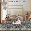 Washable Bedroom Rug Non Slip Foldable Vintage Floral Print Throw Rug - 4 of 4
