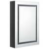 vidaXL Bathroom Cabinet Mirrored Bathroom Vanity Wall Mounted Medicine Cabinet - Shining Black - 3 of 4