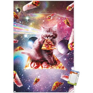 Trends International James Booker - Outer Space Pizza Cat Unframed Wall Poster Prints - 1 of 4
