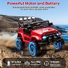 12V Ride On Truck Car, Kids Electric Vehicle Remote Control, Powered Ride On Toy Truck with Spring Suspension, 3 Speeds, Lights, Music for Kids 3-9 - 4 of 4