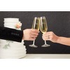 Juvale Set of 2 'Mr and Mrs' Champagne Toasting Flutes for Bride and Groom, Wedding Wine Glasses for Newlyweds, Engagement Gifts - 2 of 4