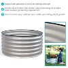 Sunnydaze Small, Circular Raised Garden Bed - Galvalume Steel Planter Box with Rubber Edge Trim - 17.25" H - 2 of 4