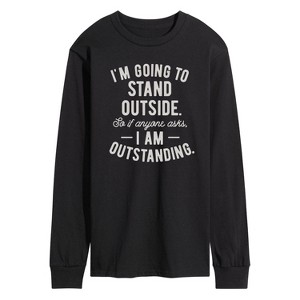 Men's - Instant Message - Stand Outside Outstanding Long Sleeve Graphic T-Shirt - 1 of 4