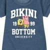 - SpongeBob SquarePants - Bikini Bottom University Graphic Short Sleeve Fleece Dress - 2 of 4