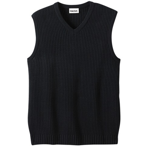 Kingsize Men's Big & Tall Shaker Knit V-neck Sweater Vest - Big