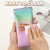 Unique Bargains Travel PU Leather Soft Squeeze Top Sunglass Pouch Organizer 2 Pcs - 4 of 4