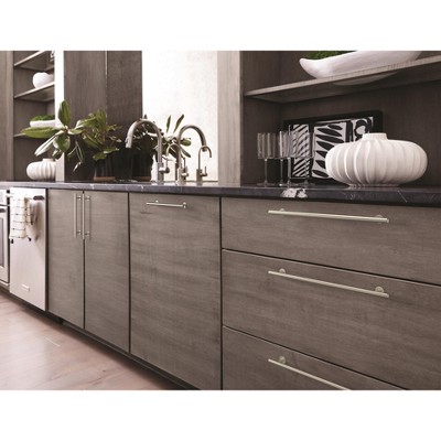 Brushed Nickel Modern Cabinet Drawer Pull with Mounting Hardware