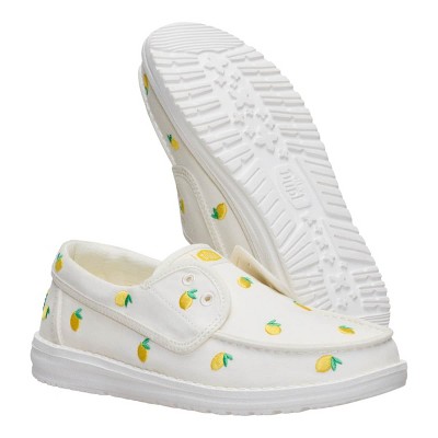 Обувь HEYDUDE Women Wendy Cru Embroidered , Egret/Multi, W7 — фото 3