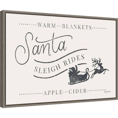 Vintage Christmas VI Framed Canvas Wall Art Print