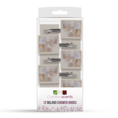 Milano Mother of Pearl Shower Curtain Hooks Set of 12