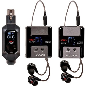 Galaxy Audio ASD-700-2 Digital 15 Channel UHF Plug & Play Wireless In-Ear Monitor Twin Pack System with EB5 Earbuds - 1 of 4