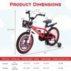 Infans Rabbit Pilot Sporty Kids Bike, 18 Inch Child Bike for 4-8 Years Old with Adjustable Height, Training Wheels, Handbrake & Coaster Brake, Red - image 2 of 4