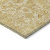 Gold And Wheat Floral Washable Indoor Outdoor Area Rug - 4 of 4