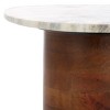 Mono Large Marble Side Table - ACC2906A - Off White Marble/Walnut - Safavieh - 3 of 4