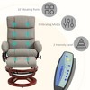 Recliner Chair with Ottoman,Electric Faux Leather Recliner with 10-Point Vibration and 5 Massage Modes,Swivel Wood Base,Remote Control and Side Pocket - 4 of 4