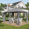 Outsunny 10' x 13' Outdoor Patio Gazebo Canopy Shelter with 6 Removable Sidewalls, & Steel Frame for Garden, Lawn, Backyard and Deck - 2 of 4
