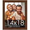 PosterPalooza | Simple Brown Picture Frame - UV Acrylic, Foam Board Backing, Hanging Hardware - 2 of 4
