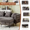 NicBex L-Shaped Sectional Sofa,Modern Tufted Sofa Couch with Convertible Storage Ottoman for Living Room,Apartment,Office,Gray - 4 of 4
