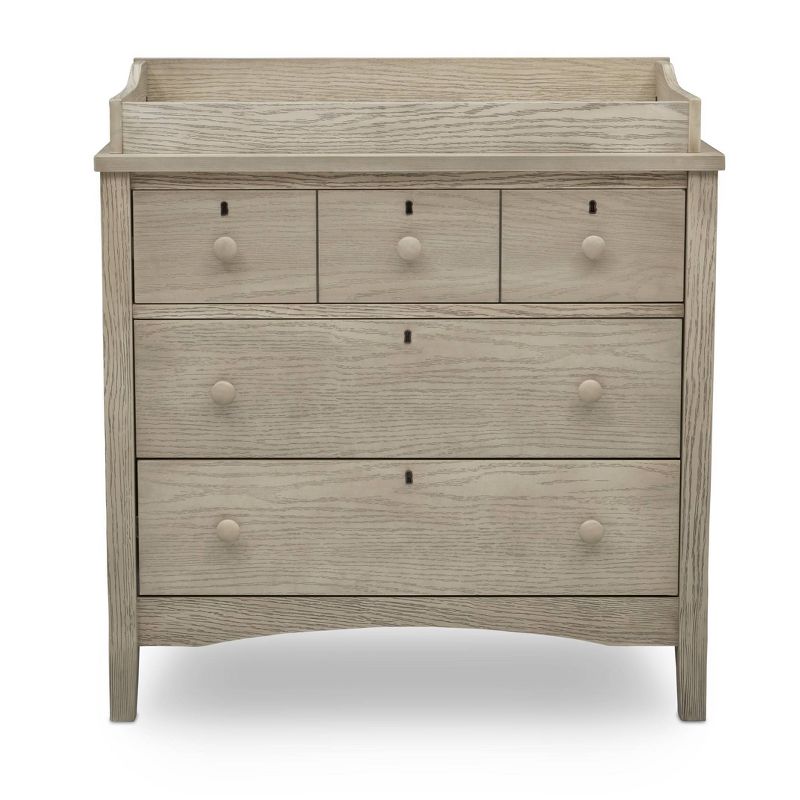 Delta Children Farmhouse 3 Drawer Dresser with Changing Top and Interlocking Drawers, 1 of 13