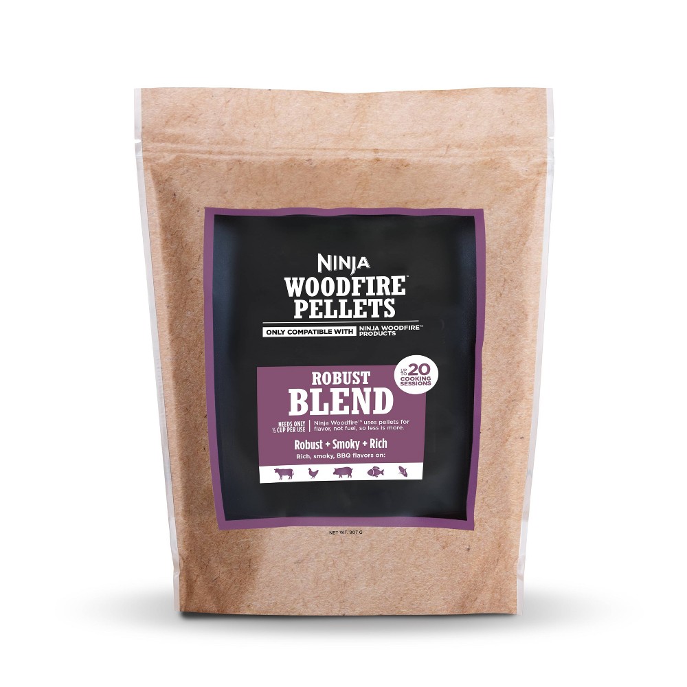 Photos - Garden & Outdoor Decoration Ninja Woodfire Pellets Robust Blend 2-lb Bag, up to 20 Cooking Sessions made for  Woodfire Grills & Ovens - XSKOP2R 