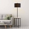 61.5" Amelia Modern Floor Lamp with Table and USB Port - Teamson Home: ETL Listed, Push Button Switch - 2 of 4