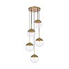 Elegant Lighting Eclipse 5 Lights Brass Pendant With Clear Glass - 3 of 4