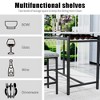 Maliang 3 Piece Dining Room Table Set, 1 Dining Table and 2 Upholstered Gray Chairs, for Small Spaces, Apartment, Pub - 4 of 4